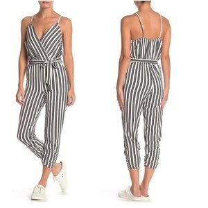 Love...Ady Striped Surplice Neck Jumpsuit